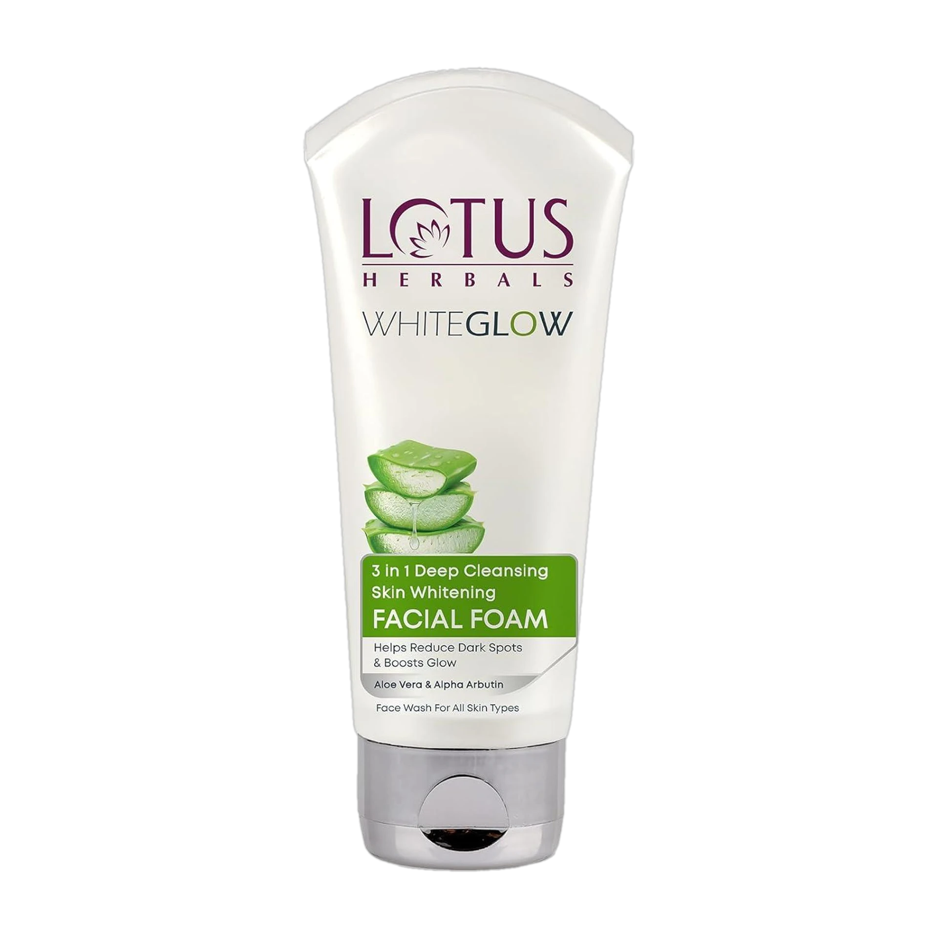 LOTUS HERBALS WHITEGLOW 3 in 1 Deep cleansing Skin Brightening Facial Foam Face Wash (50 g)