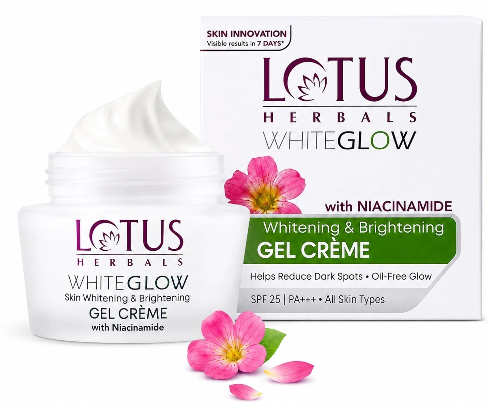 LOTUS Herbals White Glow Skin Whitening & Brightening Gel Cream (60 g)