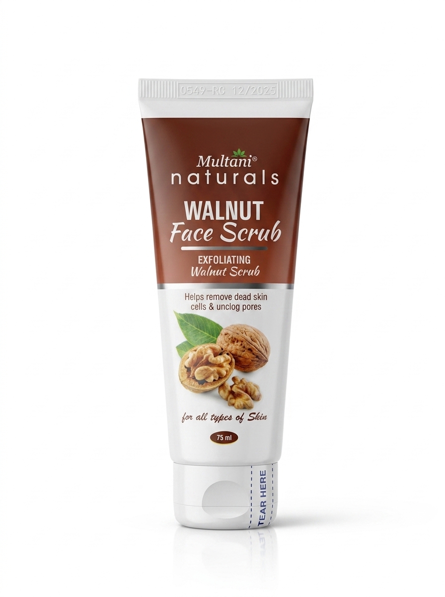 Multani Walnut Exfoliating Face Scrub For Dead Skin Cells - 75 ml